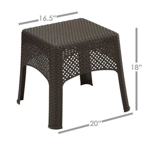 Adams Resin Outdoor Side Table Wayfair